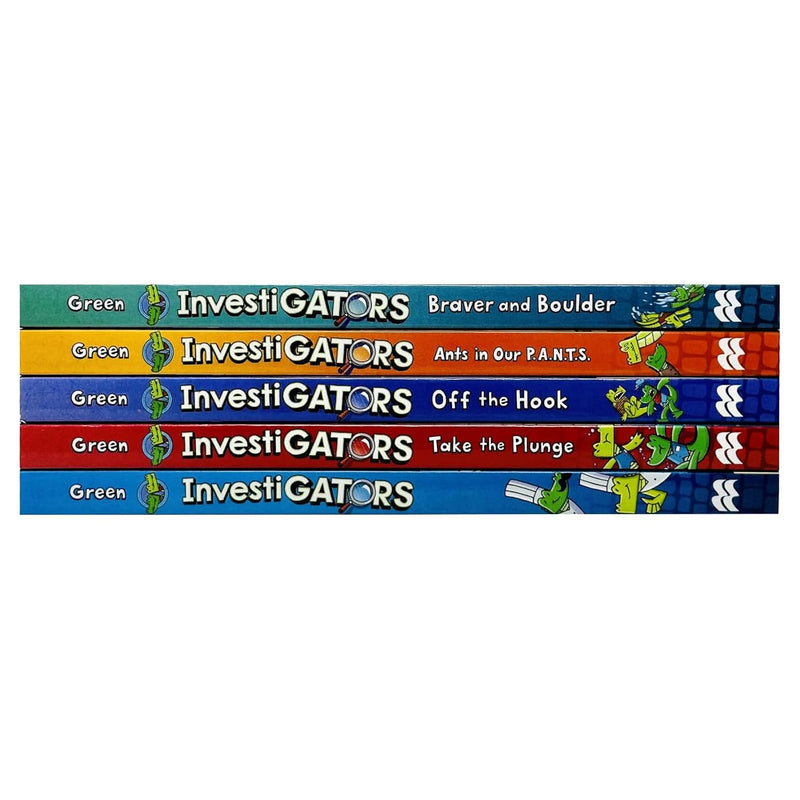 InvestiGators Series 5 Books Collection Box Set By John Patrick Green (InvestiGators, Take the Plunge, Off the Hook, Ants in Our P.A.N.T.S &amp; Braver and Boulder)