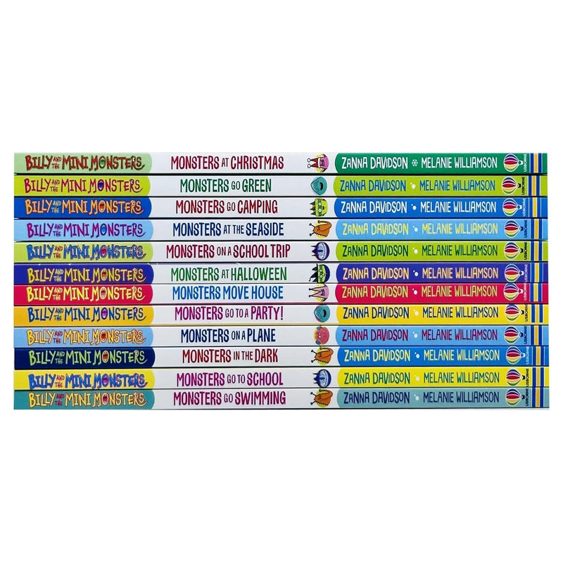 Billy and the Mini Monsters Series 1 - 12 Collection Set by Zanna Davidson (Monsters go Swimming,go to a Party,go to School,in the Dark,Move House,on a Plane,at Halloween,on a School Trip &amp; More)