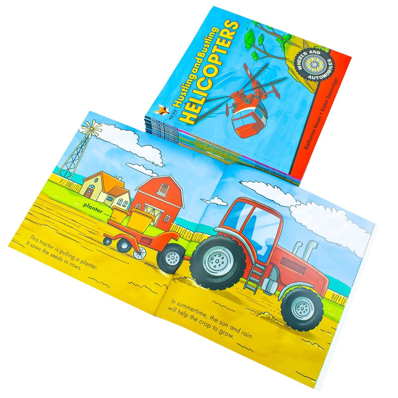 Wheels & Automobiles Collection: 12-Book Set – Educational Kids Books: Wheels, Machines, Boats, Buses & Cars for Fun Learning, Adventure & Creativity