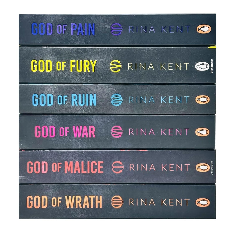 Legacy of Gods Series 6 Books Collection Set By Rina Kent (God of Pain, God of Fury, God of Ruin, God of War, God of Malice and God of Wrath)