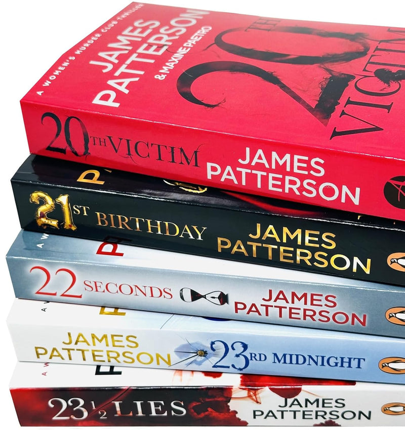 Women's Murder Club Series by James Patterson 5 Books Collection Set (20th Victim, 21st Birthday, 22 Seconds, 23rd Midnight, 23 1/2 Lies)