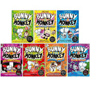 Bunny vs Monkey 7 Books Collection Set by Jamie Smart – Supersonic Aye-Aye, The Human Invasion & Funny Graphic Adventure Collection for Kids