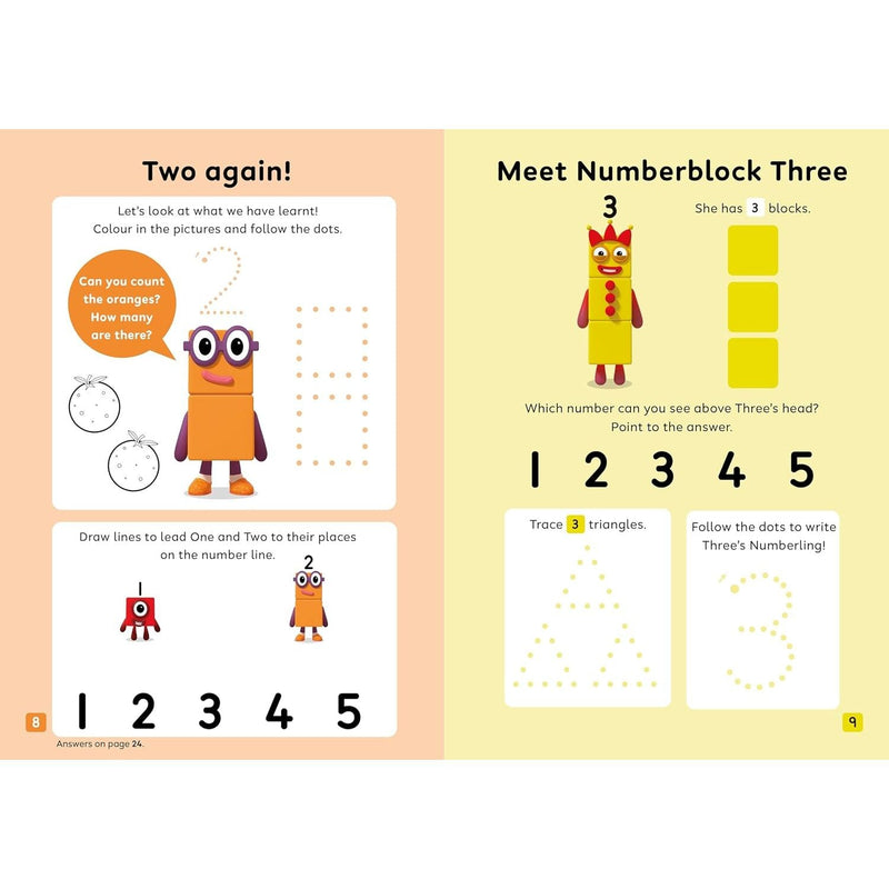 Numberblocks and Alphablocks Level 1 Collection 6 Workbooks Set With S