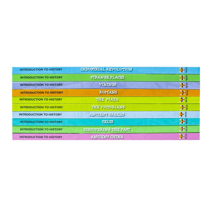 Children Introduction To History For Beginners (Series 1) 10 Hardback Book Collection Set: (Ancient China, Celts, Discovering The Past, Ancient ... Strange Places, The Victorians, Vikings)