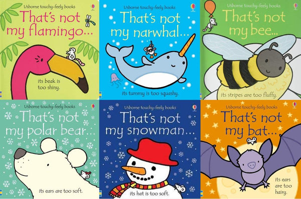 Touchy-feely That's Not My Series 6 Books Collection Set( That's not my flamingo, That's Not My Narwhal, That's Not My Bee, That's Not My Polar Bear, That's Not My Snowman, That's Not My Bat )