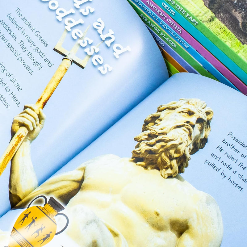 Children Introduction To History For Beginners (Series 1) 10 Hardback Book Collection Set: (Ancient China, Celts, Discovering The Past, Ancient ... Strange Places, The Victorians, Vikings)