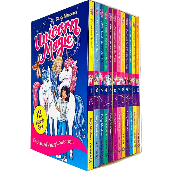 Unicorn Magic Enchanted Valley 12 Books Collection Set (Dawnblaze Saves Summer, Shimmerbreeze and the Sky Spell, Glitterhoof's Secret Garden, Sparklesplash Meets the Mermaids & More...)