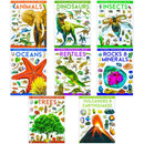 Universal Knowledge Library Animals & Nature 8 Book Set – Dinosaurs, Oceans, Volcanoes & Science Collection