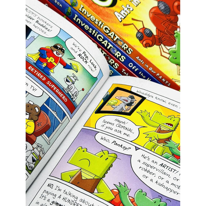 InvestiGators Series 5 Books Collection Box Set By John Patrick Green (InvestiGators, Take the Plunge, Off the Hook, Ants in Our P.A.N.T.S &amp; Braver and Boulder)