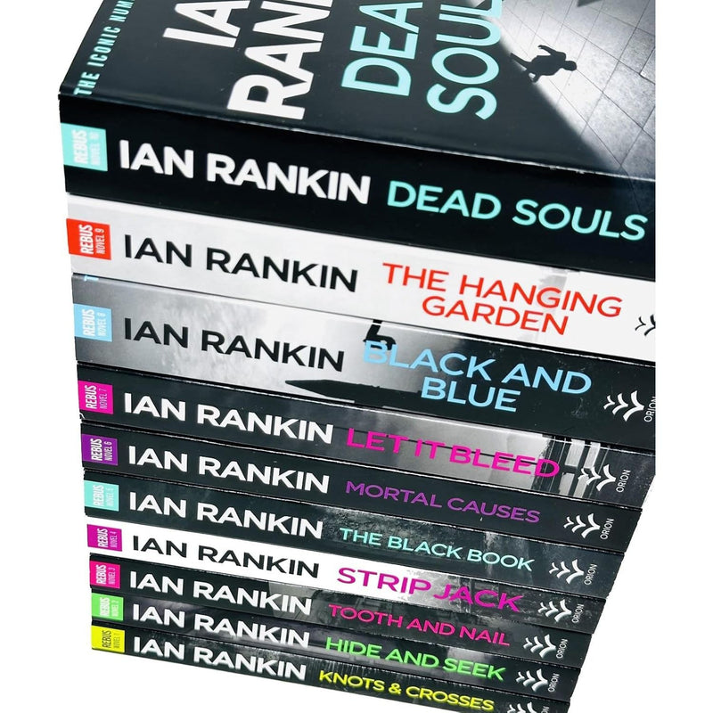 Ian Rankin Inspector Rebus Series Collection 10 Books Set (Knots And Crosses, Hide And Seek, Tooth And Nail, Strip Jack, The Black Book, Mortal Causes, Let It Bleed, Black And Blue and More)