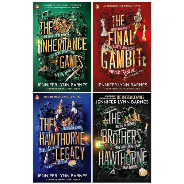 The Inheritance Games Series 4 Books Collection Set By Jennifer Lynn Barnes (The Inheritance Games, The Hawthorne Legacy, The Final Gambit and The Brothers Hawthorne)