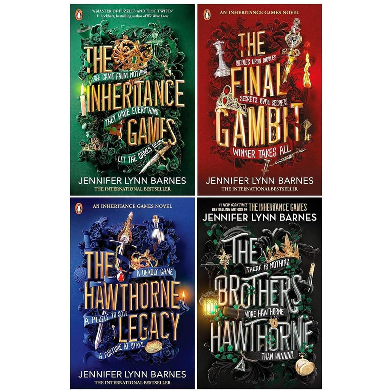 The Inheritance Games Series 4 Books Collection Set By Jennifer Lynn Barnes (The Inheritance Games, The Hawthorne Legacy, The Final Gambit and The Brothers Hawthorne)