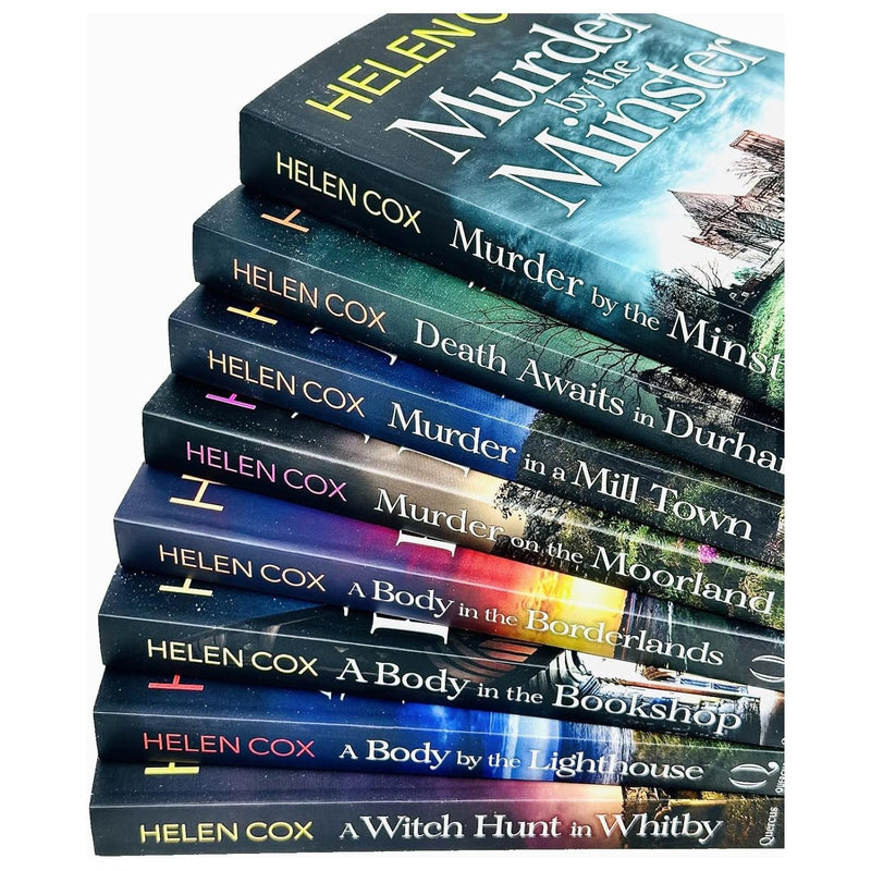 The Kitt Hartley Yorkshire Mysteries 8 Books Collection Set by Helen Cox (A Body by the Lighthouse, Murder by the Minster, A Body in the Bookshop, Murder on the Moorland, Death Awaits in Durham, A Witch Hunt in Whitby, A Body in the Borderlands, )