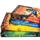 Skandar Series 4 Books Collection Set By A.F. Steadman (Skandar and the Chaos Trials, Skandar and the Phantom Rider, Skandar and the Unicorn Thief and Skandar and the Skeleton Curse)