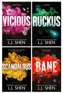 Sinners of Saint Series by L.J. Shen 4 Books Collection Set (Vicious, Ruckus, Scandalous and Bane)