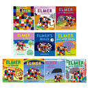 Elmer the Elephant 10 Book Collection Set - Children's Illustrated Picture Flats (Elmer, Elmer and Butterfly, Elmer and the Monster, Elmer and the Flood, Elmer's Walk and More)