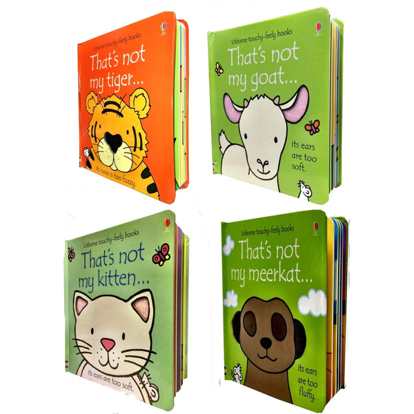 Thats Not My Touchy-Feely Collection 4 Books Set Kitten, Goat, Tiger, Meerkat