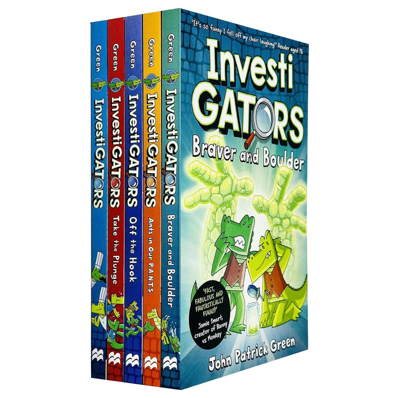 InvestiGators Series 5 Books Collection Box Set By John Patrick Green (InvestiGators, Take the Plunge, Off the Hook, Ants in Our P.A.N.T.S &amp; Braver and Boulder)