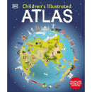 Dk Childrens Encyclopedia (HB), Childrens Illustrated Atlas 2 Books Collection Set
