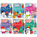 Children's Festive Christmas Activities 6 Books Collection - With over 250 Stickers (Colouring, Counting, Wordsearches, Mazes, Search and Find, Spot the Difference)