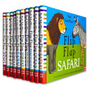 Axel Scheffler's Flip Flap Series 10 Books Collection Set (Farm, Jungle, Pets, Zoo, Minibeasts, Safari, Ocean, Dinosaurs, Frozen and Forest)