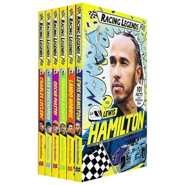 Racing Legends 6 Books Collection Set By Maurice Hamilton (Lewis Hamilton, Max Verstappen, Charles Leclerc, Lando Norris, Fernando Alonso and Oscar Piastri)
