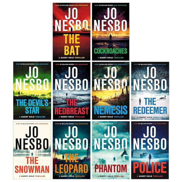 Harry Hole Series By Jo Nesbo Book 1-10 Collection 10 Books Set (Police, Phantom, The Leopard, The Snowman, The Redeemer, Nemesis, The Redbreast, The Devil's Star, Cockroaches and The Bat)
