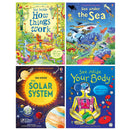 Usborne Flap Book See Inside Series 4 Books Collection Set (See Inside Your Body, See Inside How Things Work, See Inside The Solar System, See Inside See Under the Sea)