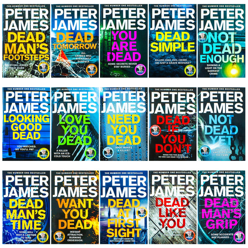 Roy Grace Series Book 1-15 Collection 15 Books Set By Peter James (Dead Simple, Looking Good Dead, Not Dead Enough, Dead Like You, Dead Man's Grip, Not Dead Yet, You Are Dead and More)