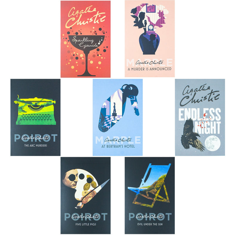 Agatha Christie Seven Deadly Sins Collection 7 Books Box Set (ABC Murders, Murder is Announced, Evil Under the Sun, Sparkling Cyanide &amp; MORE)