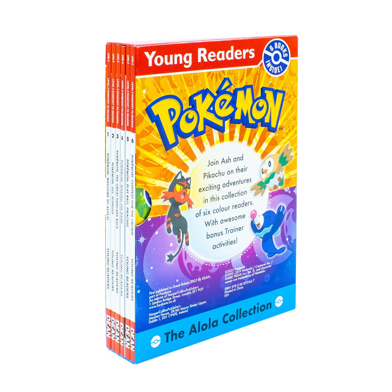 Pokemon Young Readers: The Alola Collection 6 Books Set (Level 2 Passport to Reading)
