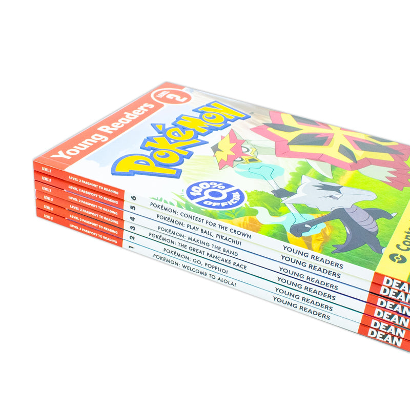 Pokemon Young Readers: The Alola Collection 6 Books Set (Level 2 Passport to Reading)