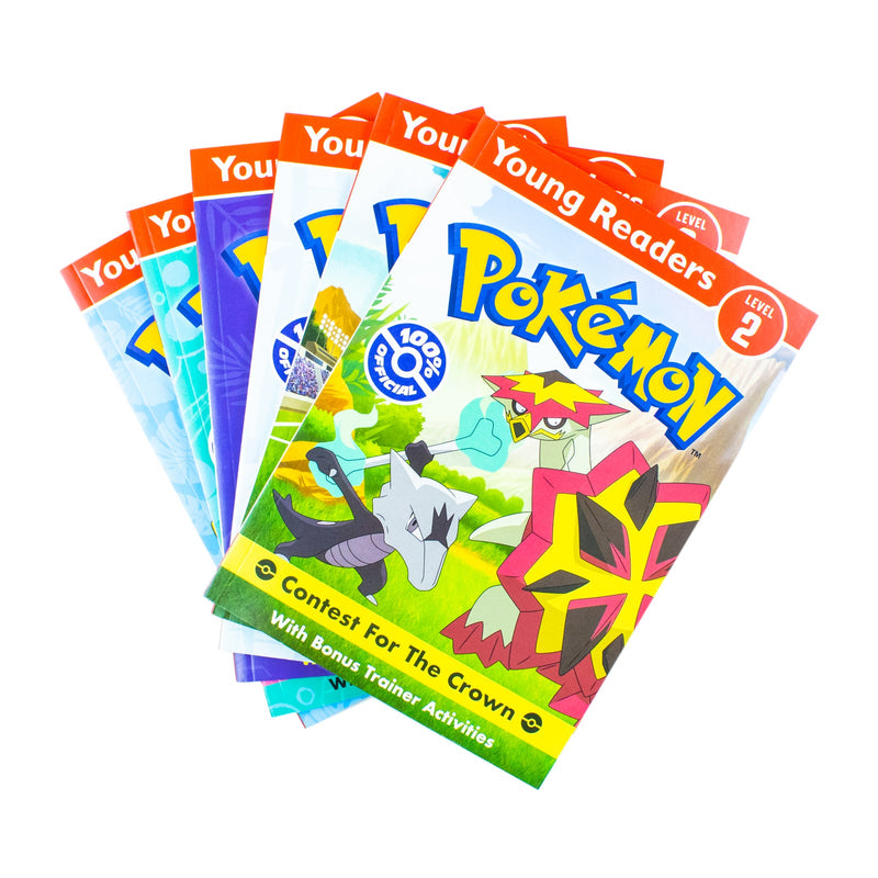 Pokemon Young Readers: The Alola Collection 6 Books Set (Level 2 Passport to Reading)