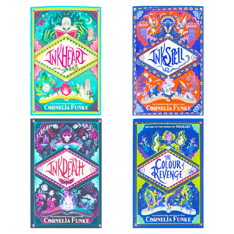 Inkheart Trilogy 4 Book Set by Cornelia Funke, Captivating Magical Fantasy Adventure for Young Readers Ages 12+