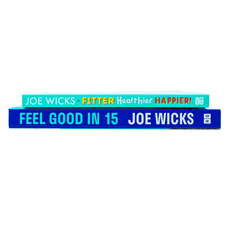 Joe Wicks Collection 2 Books Set (Fitter Healthier Happier and Feel Good in 15)