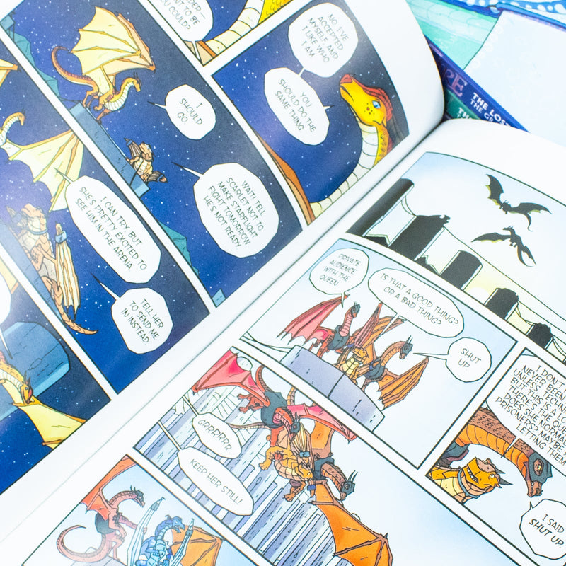 Wings of Fire Graphix 4 Books Box Set (The Dragonet Prophecy, The Lost Heir, The Hidden Kingdom and The Dark Secret)