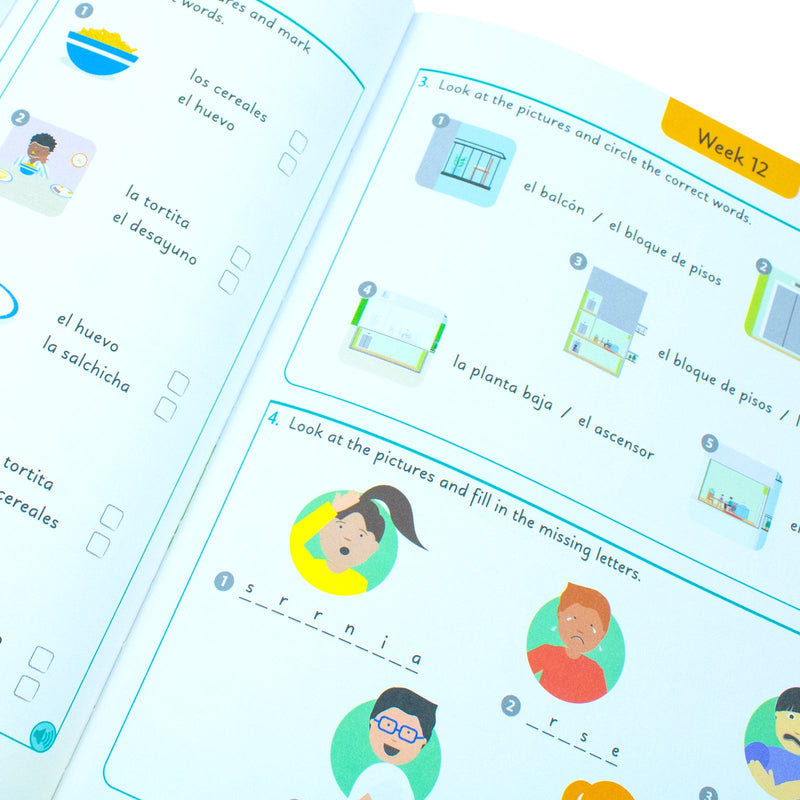 Spanish for Everyone Junior 5 Words a Day: Learn and Practise 1,000 Spanish Words