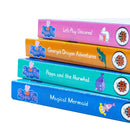 Peppa's Magical Creatures Little Library 4 Story Books Collection Box Set mermaids, unicorns, narwhals, dragons