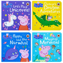 Peppa's Magical Creatures Little Library 4 Story Books Collection Box Set mermaids, unicorns, narwhals, dragons