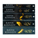 The Plated Prisoner Series 5 Book Collection by Raven Kennedy Gild, Glint, Gleam, Glow & Gold – Dark Fantasy Romance Romantasy Series