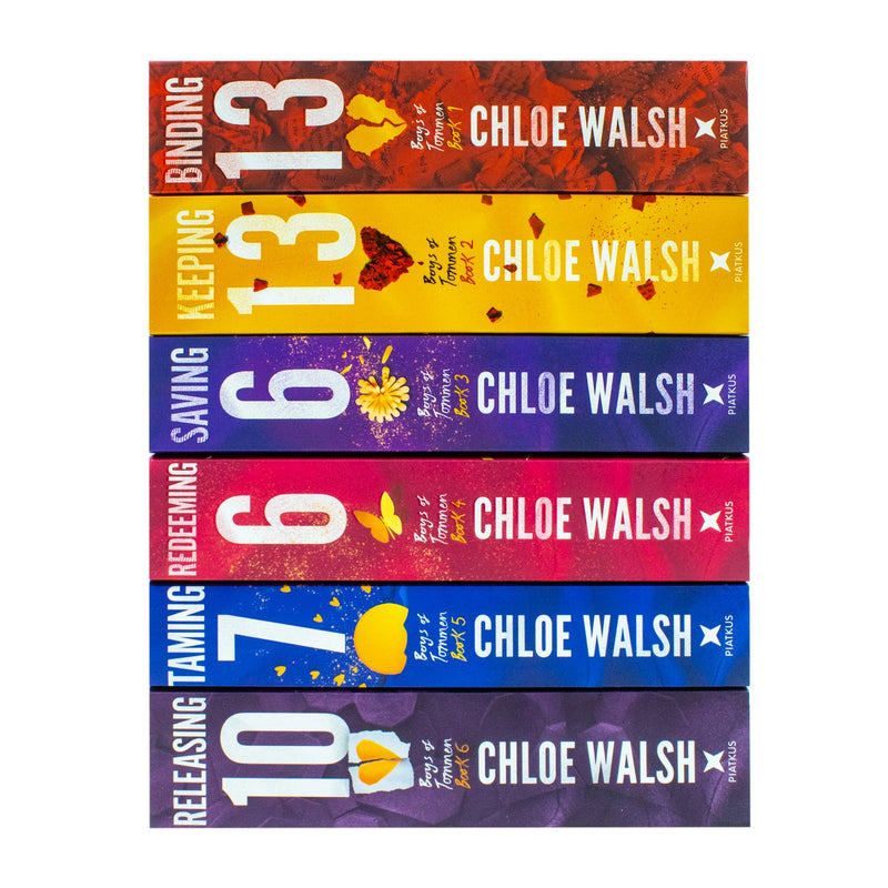 Boys of Tommen Series 6 Books Collection Set By Chloe Walsh (Binding 13, Keeping 13, Saving 6, Redeeming 6, Taming 7 & Releasing 10)