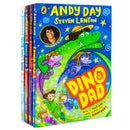 Dino Dad Series 4 Books Collection Set By Andy Day (Dino Dad, Ice Age, Big School Talent Show, Mystery of the Missing Egg)
