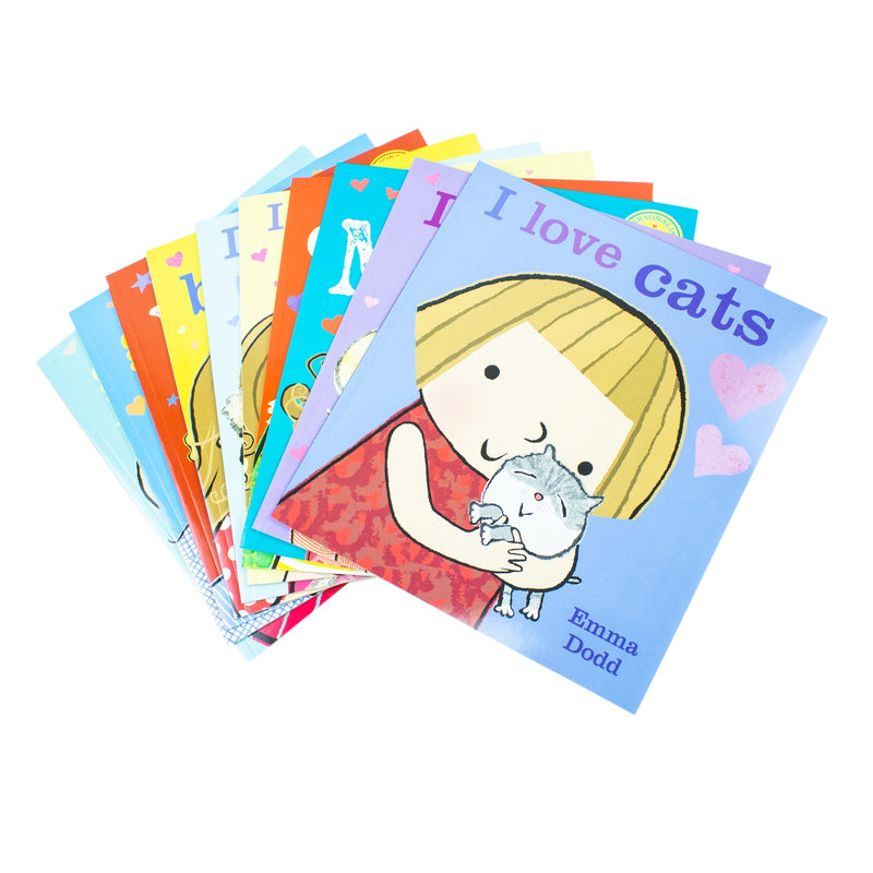 I love You And Other Stories 10 Books Collection Box Set By Giles Andreae &amp; Emma Dodd (I Love My Mummy, I Love My Dinosaur, I Love Cats, I Love Dogs, I Love You, Baby,I Love My Granny,I Love My Grandad,I Love My Daddy,I Love You,I Love My Birthday)