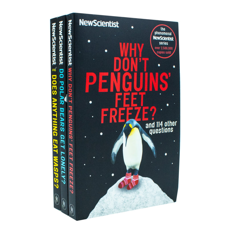 New Scientist 3 Books Set (Why don't Penguins' Feet Freeze, Do Polar Bears get Lonely, Does anything eat Wasps)