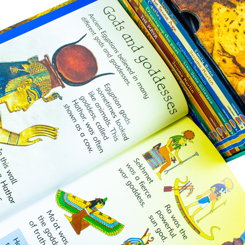Usborne Beginners History 10 Books Collection Box Set Stone Age Iron Age HARDCOVER