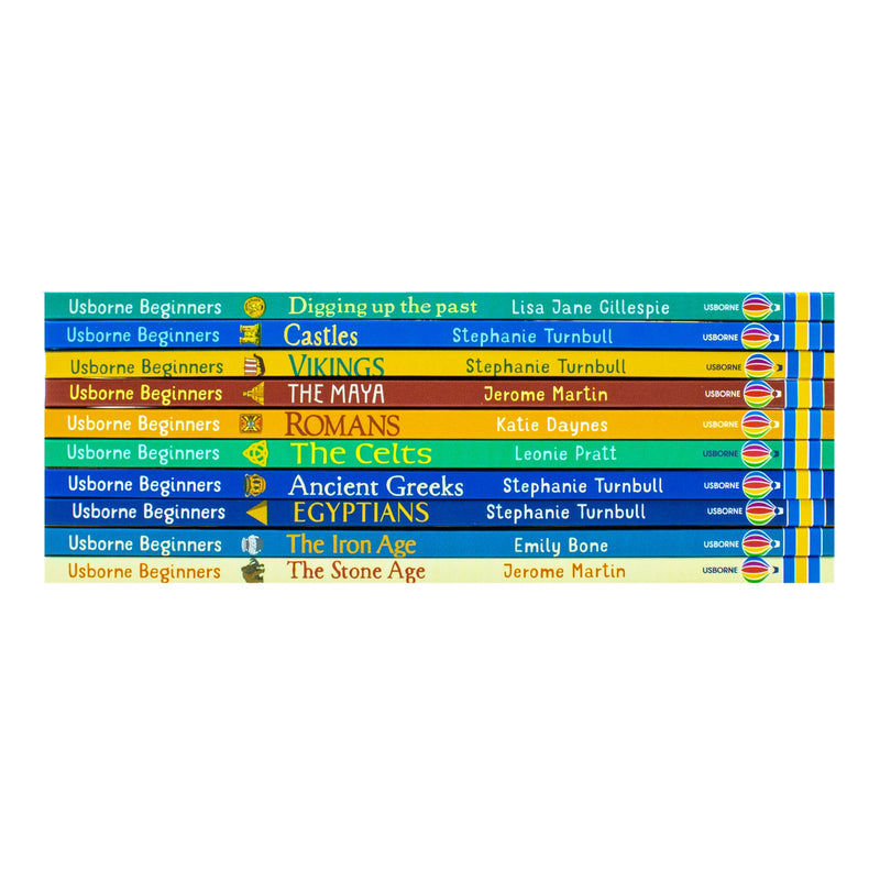 Usborne Beginners History 10 Books Collection Box Set Stone Age Iron Age HARDCOVER