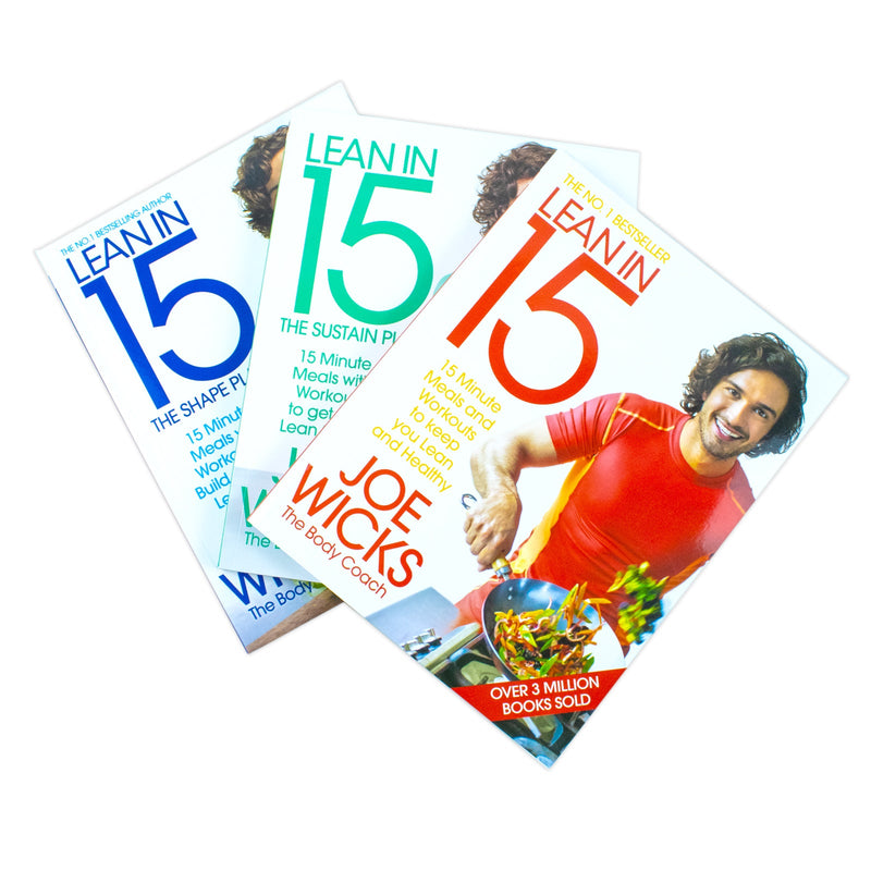 Lean In 15 Collection Joe Wicks 3 Books Set Lean In 15 - The Shift Plan Lean In 15 - The Shape Pla..