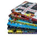 Brain Games Clever Kids 6 Books Collection Set (Brain Games, Travel Puzzle, Crosswords, Logic Games, WordSearches & Quiz Book)