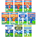 Ultimate Football Heroes Series 1 Collection 10 Books Set Kane, Messi, Ronaldo,Rashford, Son Heung-min, Bruno Fernandes, Haaland, Neymar, Rice, Saka
