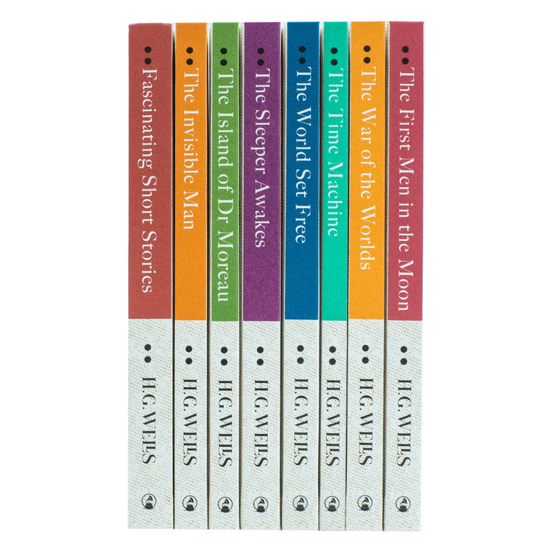 The Complete H. G Wells 8 Books Hardback Collection Set: (The First Men on the Moon, The Island of Dr Moreau, The Invisible Man, The War of the Worlds and Other Short Stories)